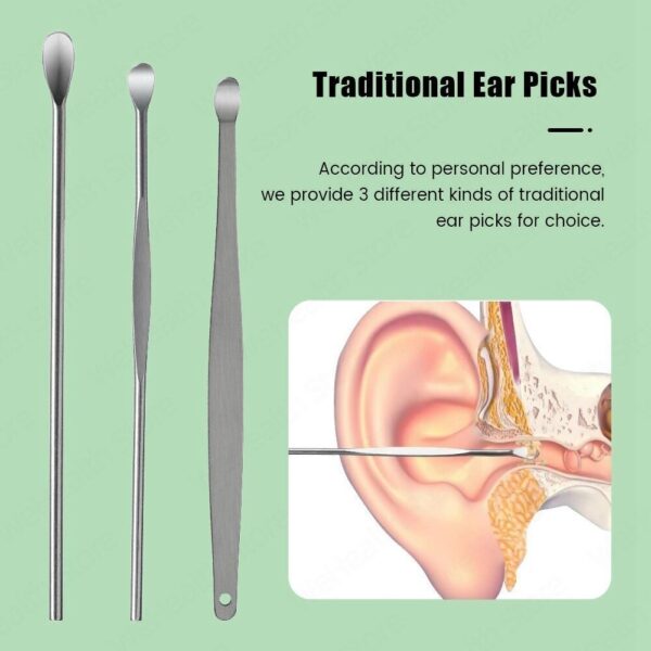 Nettoyeur de cérumen outil d'élimination du cérumen, cure-oreille, artefact de creusement, nettoyage des oreilles, dissolvant d'oreilles pour nettoyer votre Kit Gadgets – Image 4