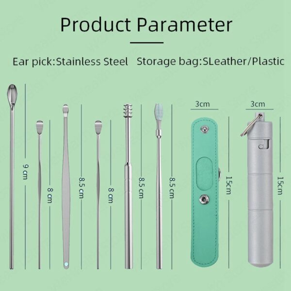 Nettoyeur de cérumen outil d'élimination du cérumen, cure-oreille, artefact de creusement, nettoyage des oreilles, dissolvant d'oreilles pour nettoyer votre Kit Gadgets – Image 5