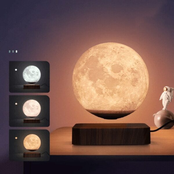 Veilleuse LED 3D Terre Lune Magnétique, Lampes de Table, Décor de Chambre, Lampe Décorative de Bureau, Cadeau de Noël – Image 5
